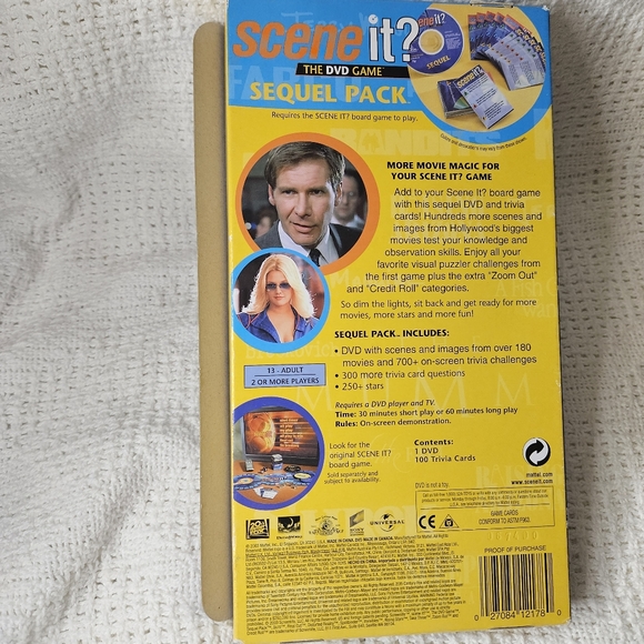 Scene It? The DVD Game Sequel Pack Movie Edition 2003 Trivia DVD Card Game - Picture 2 of 13